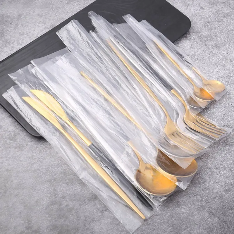 

4Pcs/Set Tableware Set Stainless Steel Gold Silver Dinnerware Knife Fork Spoon Dinner Cutlery Set Dinner Service Dropshipping