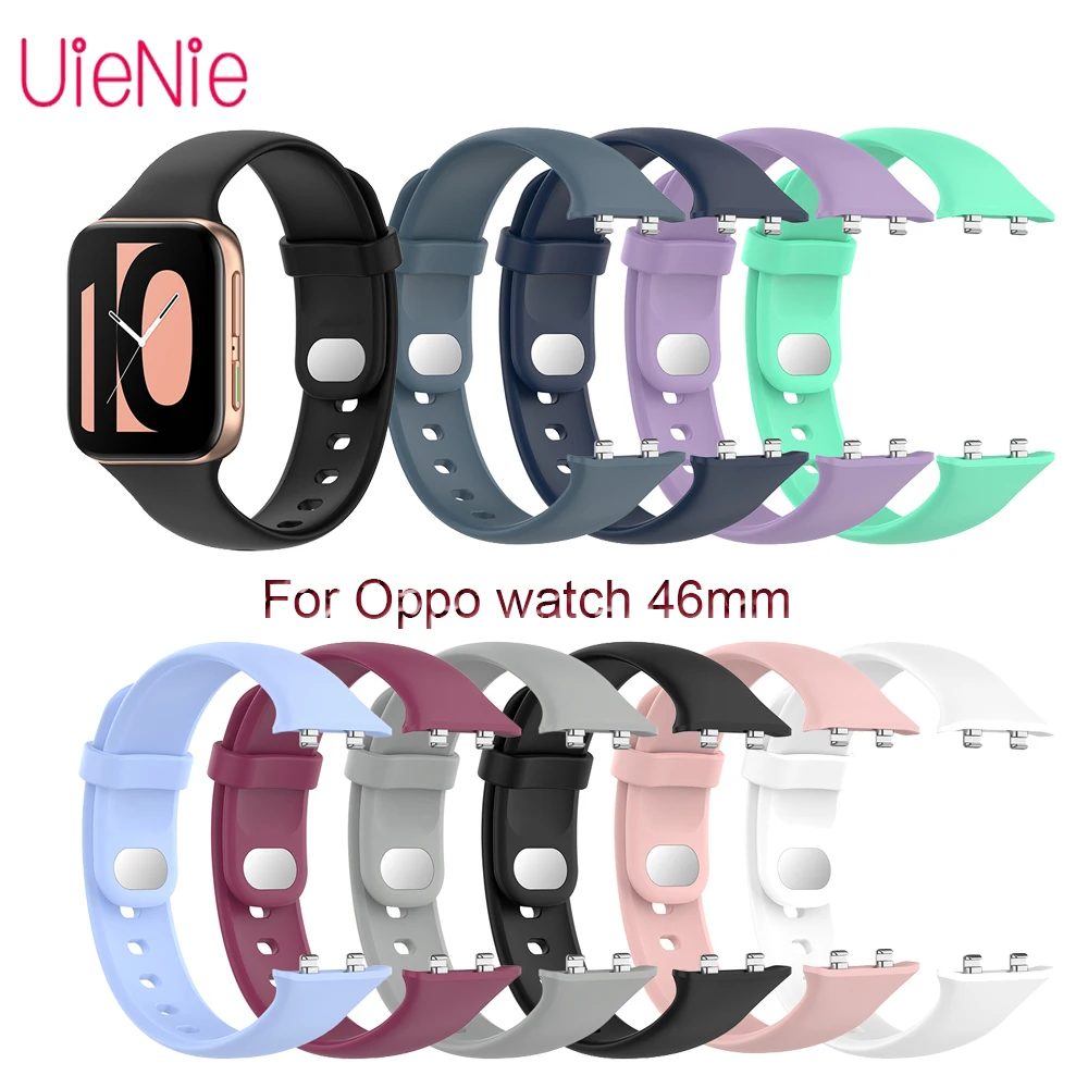 

Ремешок силиконовый для Oppo Watch 46 мм, Классический Прочный цветной браслет для наручных часов, аксессуары для часов