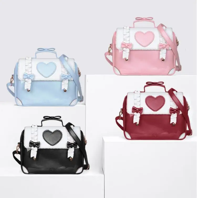 Японский студенческий милый рюкзак в стиле Лолиты винтажный с милым бантом и