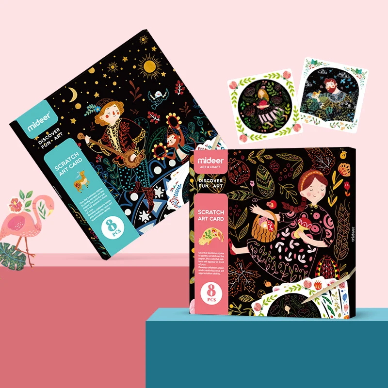 MiDeer карта для рисования с царапинами Детская бумага рукоделия сделай сам