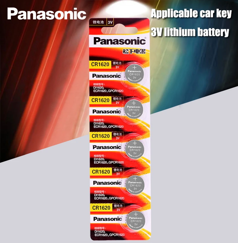 Panasonic оригинальный продукт 5 шт./лот cr1620 кнопочные элементы батареи для часов 3 В