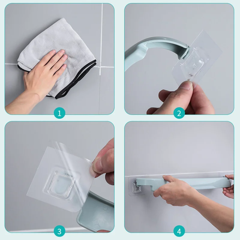 

Self-adhesive Towel Holder Free Punching Wall Mounted Bathroom Towel Bar Shelf Bathroom Supplies Roll Paper Towel Hanger