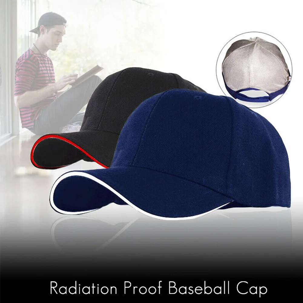 

Man Woman Adjustable Size Summer Magic Sticker Rfid Shielding With Holes Camping Radiation Protection Baseball Cap Sun Shade