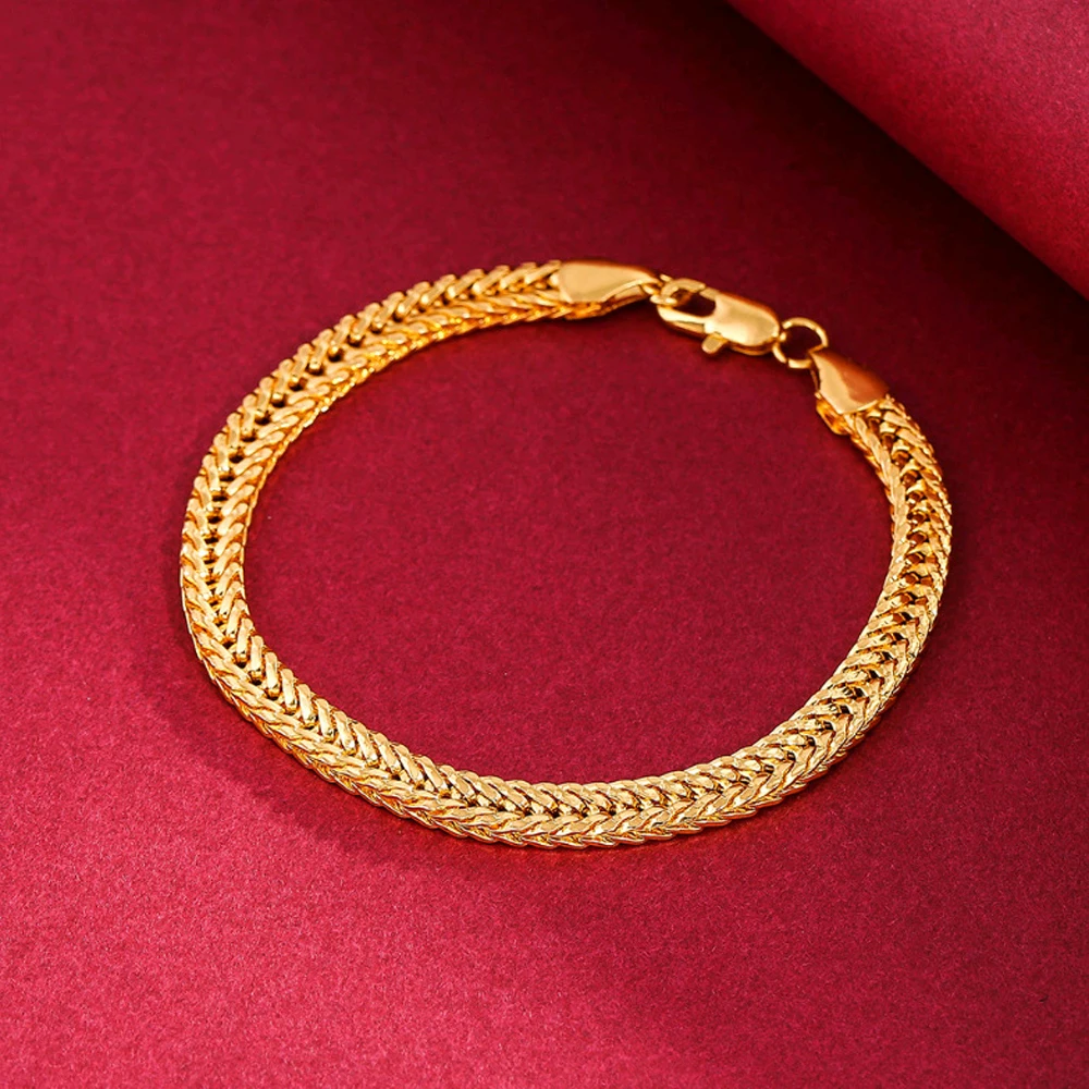 Удивительная цена стильный браслет цепочка из нержавеющей стали Silverly Бали Foxtail