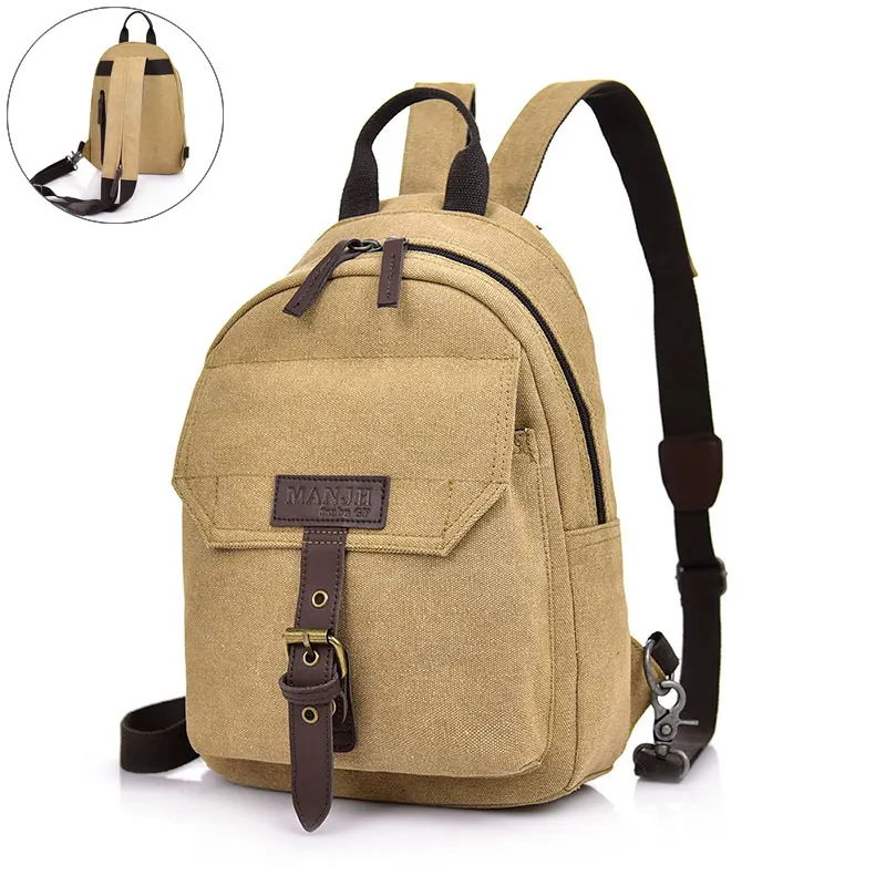 Многофункциональные холщовые дорожные мини-рюкзаки водонепроницаемые