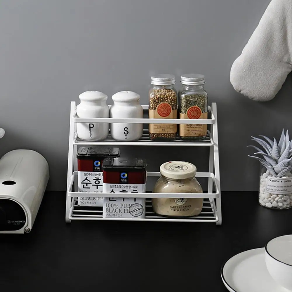 Многоуровневая полка для кухни железная бутылок с специями и приправами бытовые