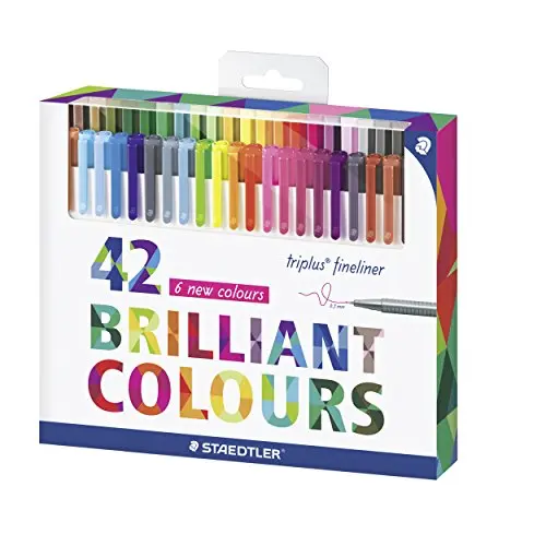 Staedtler 334 42 Triplus Fineliner авторучки 0 3 мм маркер с металлическим плакированным
