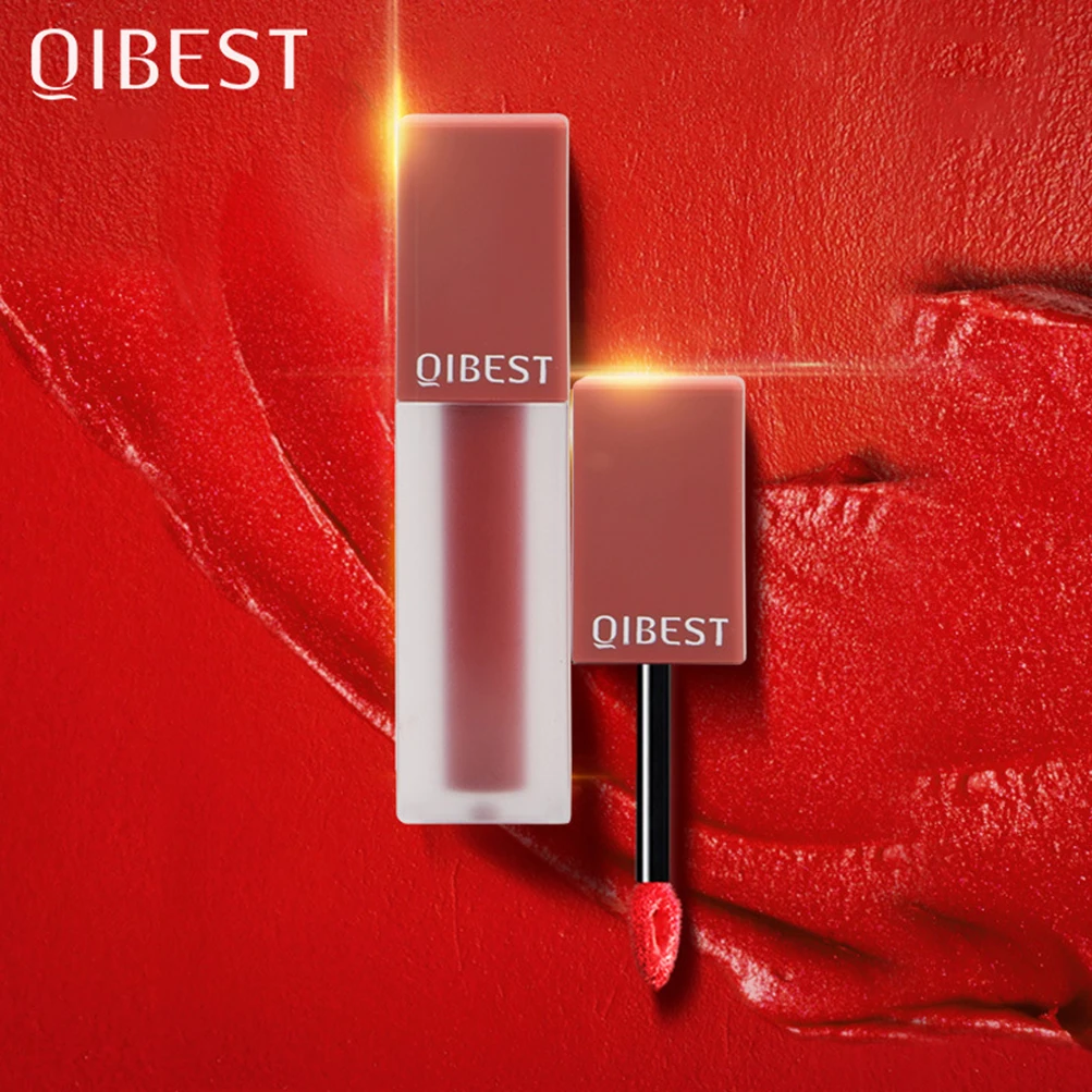 

QIBEST 5 Pieces/Set Matte Velvet Lipgloss Set 5 Colors Lip Glaze Pigment Cream Lip Gloss Packaging Makeup Kit Cosmetics