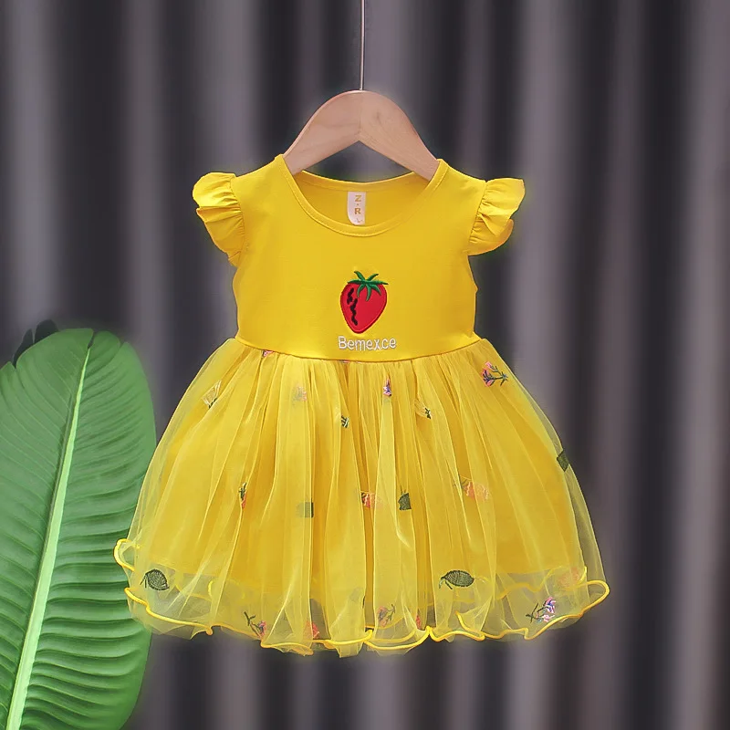 Единорог летнее платье для девочек с расклешенными рукавами детская юбка-пачка