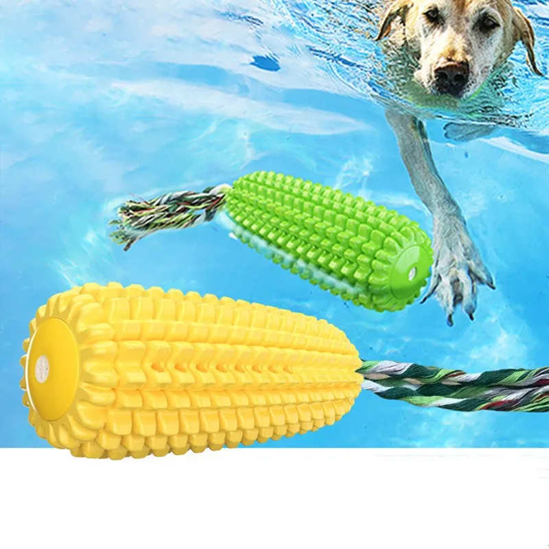 

New Pet Products Corn Vocal Dog Toothbrush Toy Molars