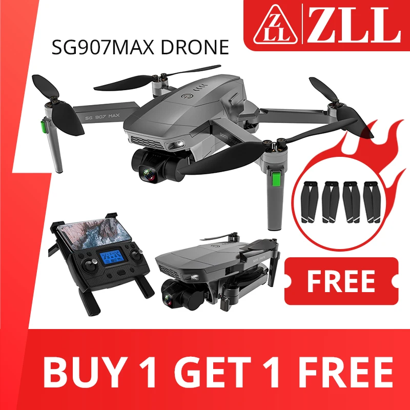 ZLL SG907 MAX GPS Дрон на шарнирном замке с 3 Осями для смартфона ESC HD 4K Камера бесщеточный мотор 25 минут времени полета Профессиональный Квадрокоптер - изображение