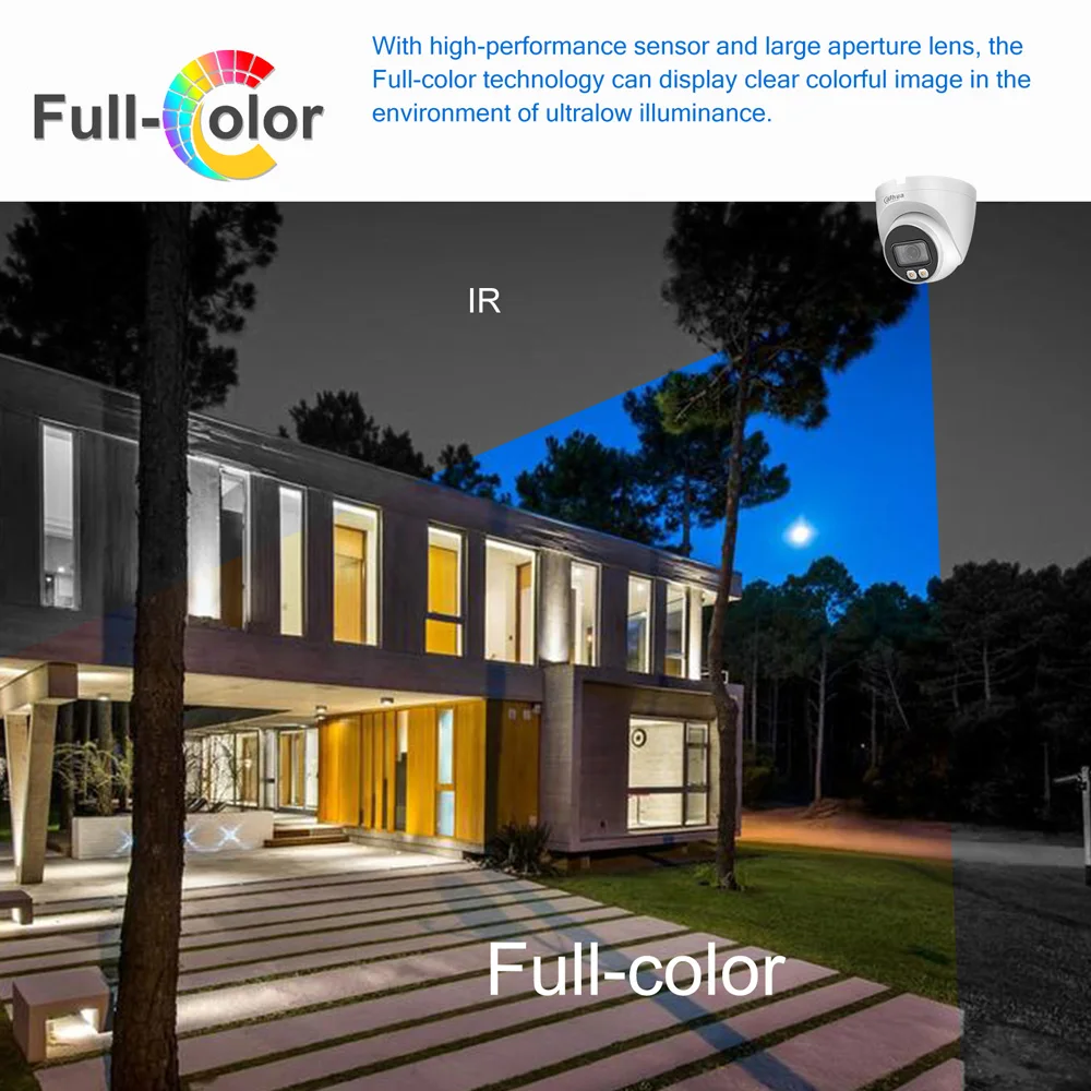 

Dahua CCTV kit 4MP 4CH POE NVR4104-P-4KS2 IPC-HDW2439T-AS-LED-S2 Built-in microphone APP Surveillance Security Camera Full-Color