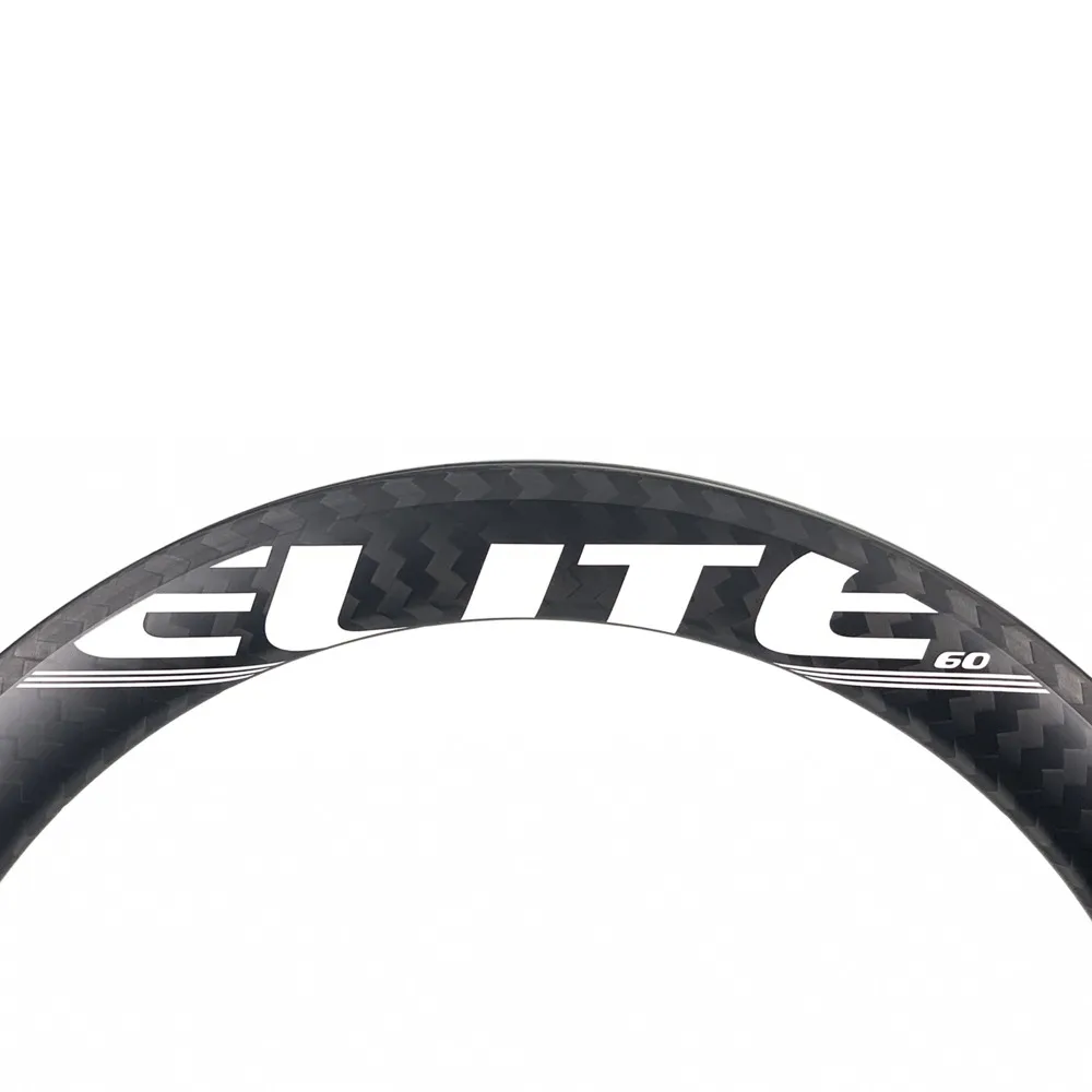 ELITEWHEELS 700c 60 мм бескамерный клинчерный обод из углеродного волокна трубчатый 12k Twill