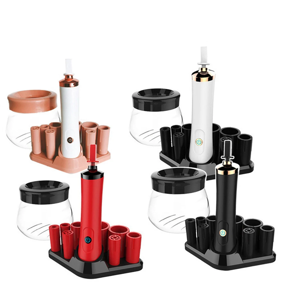 

Electric Makeup Brushes Cleaner Multi-Function Machine Silicone Fast Washing and Drying Automatic Spinner Cosmetic Scrubber Tool