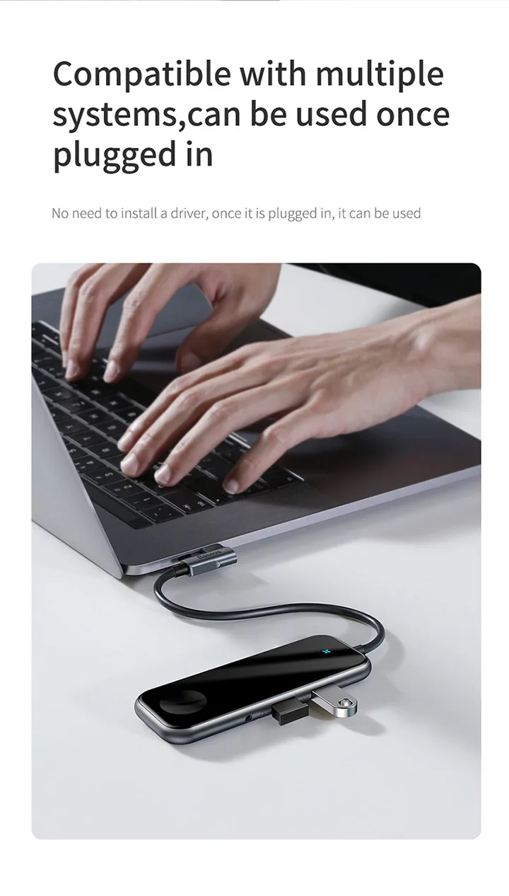 Baseus USB Type C HUB to HDMI RJ45 Multi USB 3.0 USB3.0 Power Adapter For MacBook Pro Air Dock 3 Port USB-C USB HUB Splitter Hab