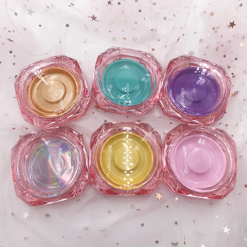 Новый квадратный розовый чехол с алмазным блеском для накладных ресниц