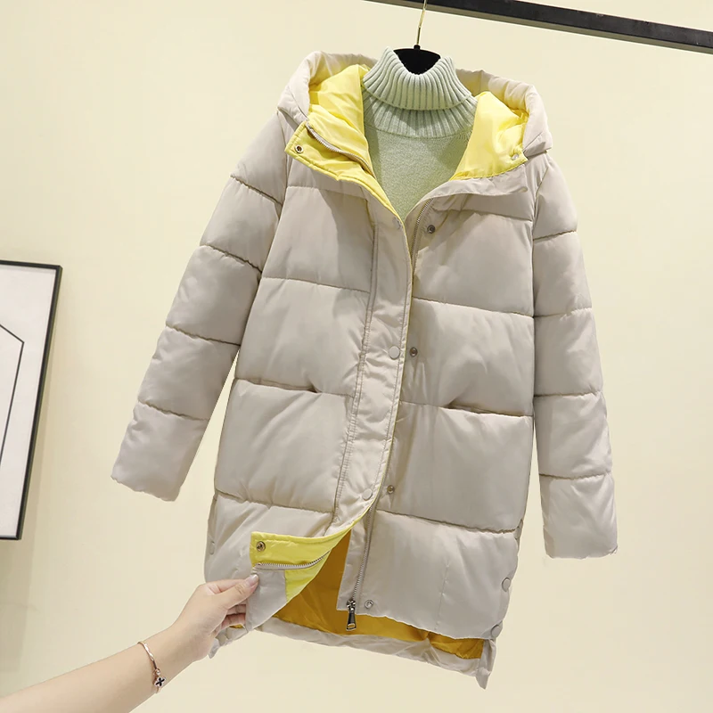 Женское длинное пальто с капюшоном, теплая парка на хлопковой подкладке, зимняя верхняя одежда, 2021 от AliExpress WW