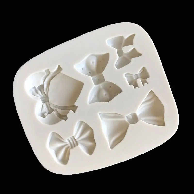 

Мультяшная форма банта, силиконовая форма для помадки, украшение для торта, сделай сам, запеченная шоколадная глина, эпоксидное украшение