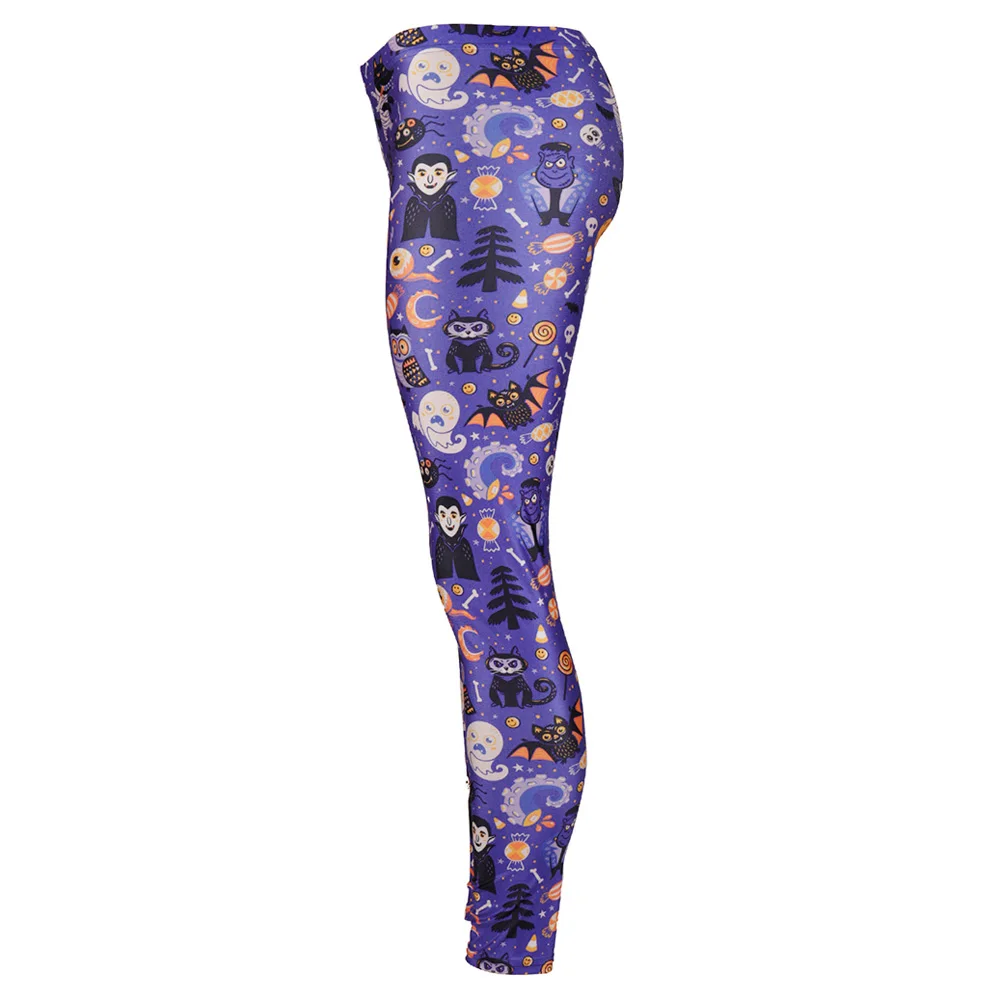 Zexxxy женские модные брюки на Хэллоуин элементы узких брюк леггинсы с эластичной