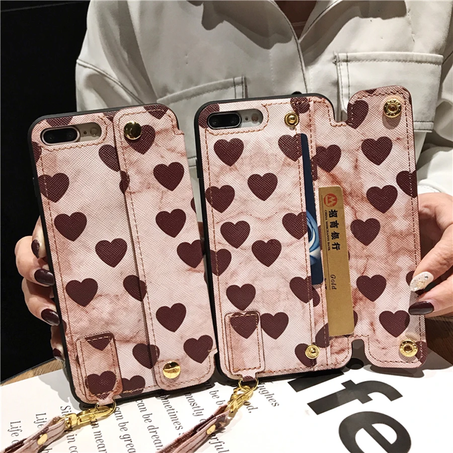 Ремешок для кошелька чехол для huawei P30 P20 P10 plus pro honor 9 10, 8x9x20 pro nova 5 pro 4 3 3i чехол Мода, любовь, сердце карты