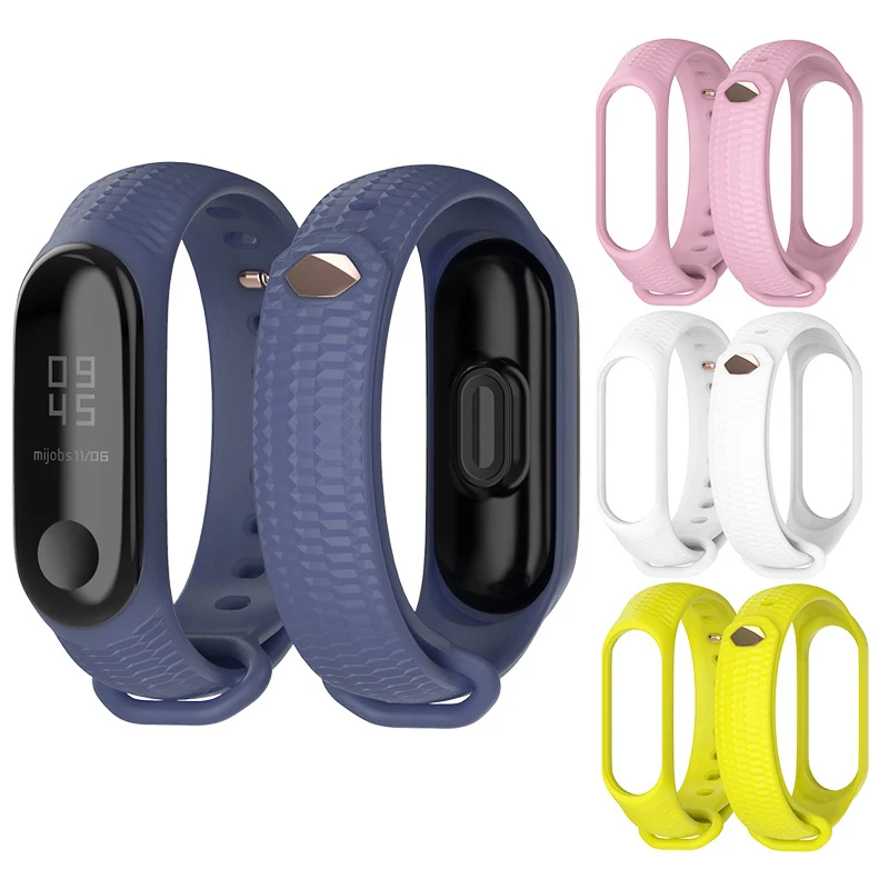 Ремешок силиконовый для Xiaomi Mi Band 4 спортивный браслет смарт-часов | Электроника