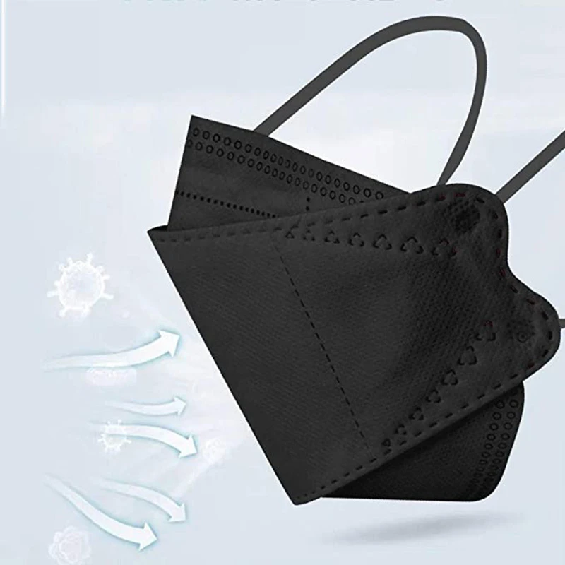 

s 10Pcs Disposble Face Protecton Adult's 4-Ply Filtr - Individually Packaged