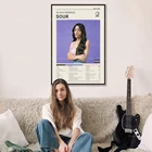 Постер с Оливией Родриго  Принт с Оливией Родриго  Постер с изображением кислого альбома  Настенное искусство  Декор комнаты, настенный постер