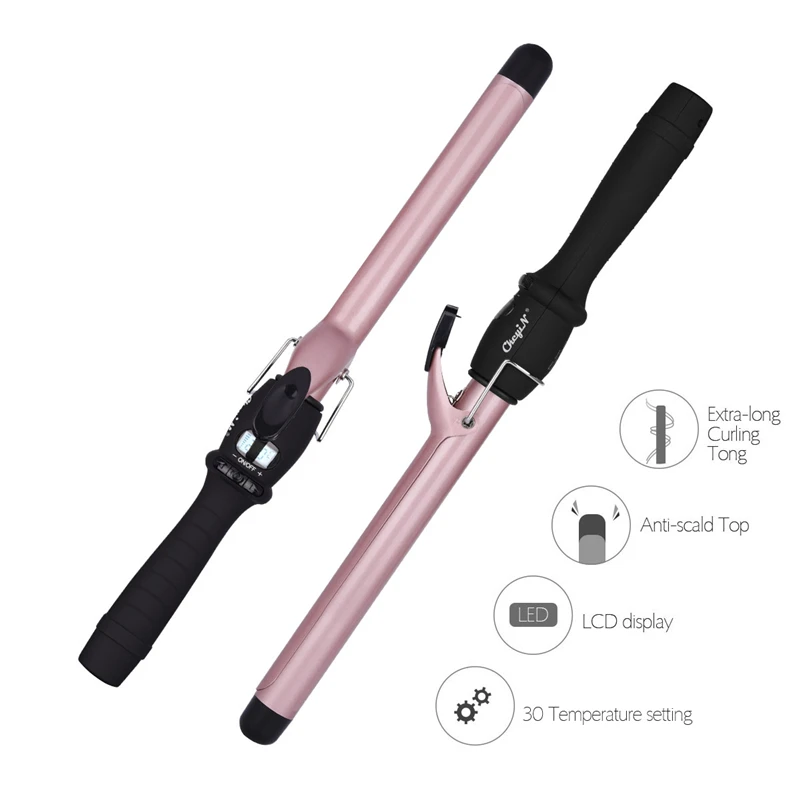 

CkeyiN Professional Hair Curling Iron Roller 25MM/32MM/38MM Curler Wand Waver Ceramic Big Curls Rotating Fashion Styling Tool