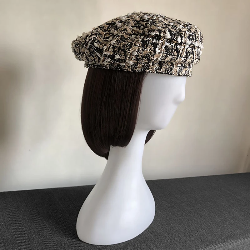 Новый зимний шерстяной берет кепка модный Женский Повседневный Женская плоская
