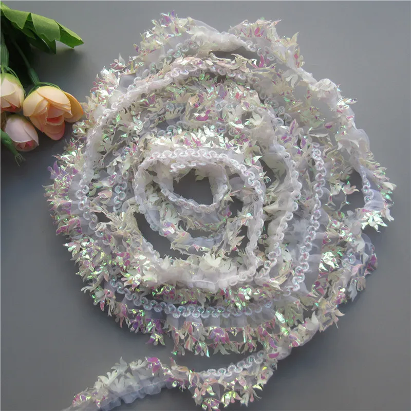 5 ярдов/партия 2 слоя плиссированной вуали шириной 3 см | Дом и сад