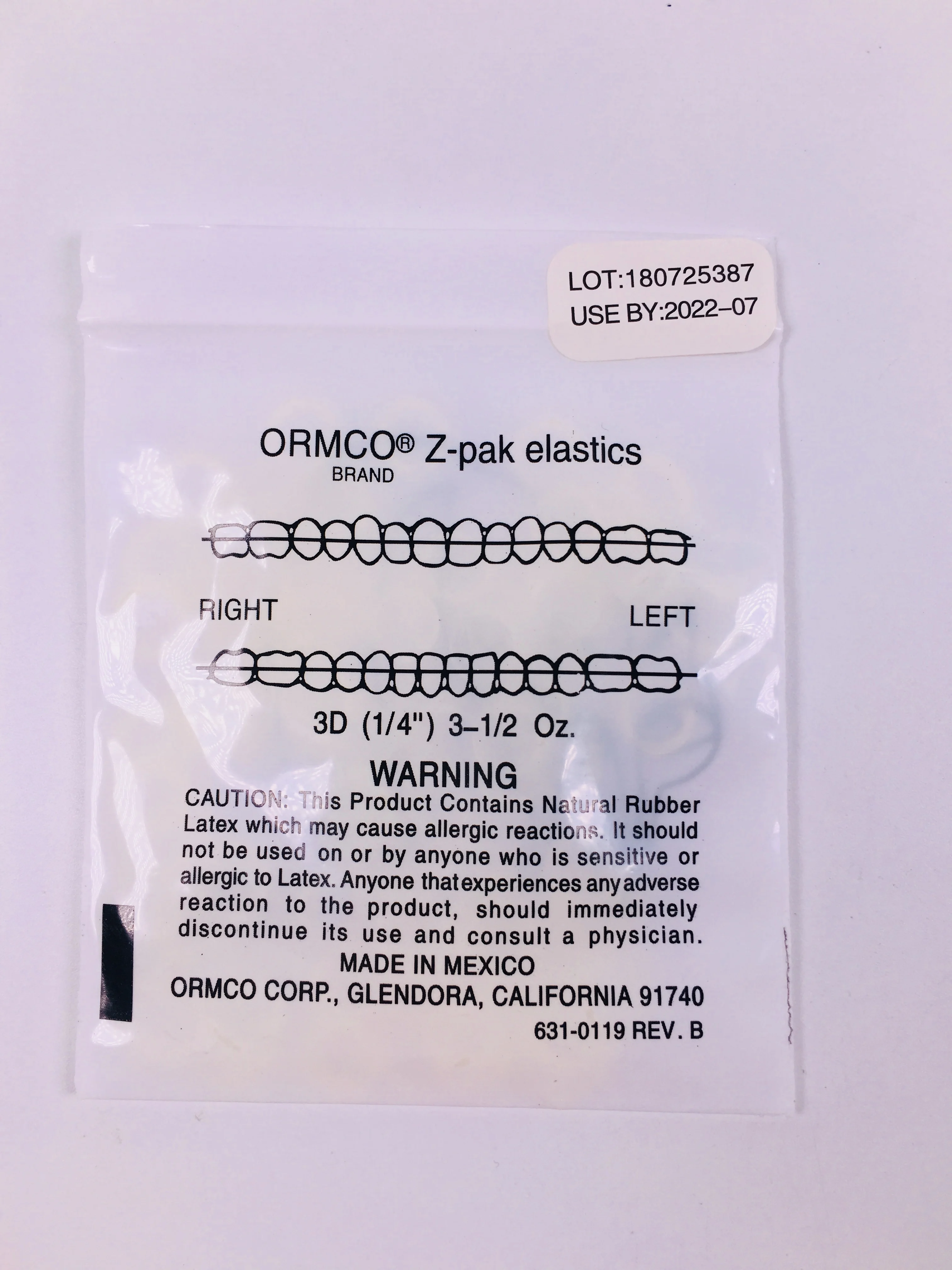 Лиса 1/4 резинки Браслеты Стоматологическая Ортодонтическая щеточка Z пак