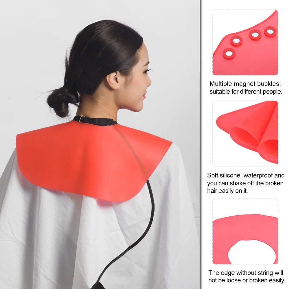 

Hair shawl Neck Cape Waterproof Silicone Wrap Collar Hair Coloring hairdressing Barber Hair cut cape Styling Tool 2021