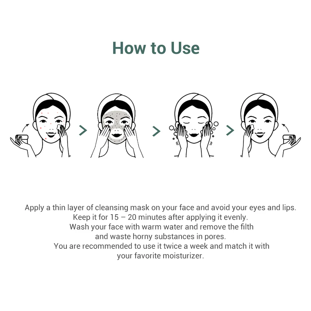 

LANBENA Acne Treatment Clay Mask Acne Skin Deep Cleansing Remove Chronic Acnes Grease Completely Oil Controlling Firming Pores