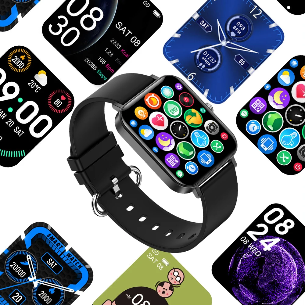 

2021 Smart Watch Men 1.69 HD Screen Sports Clock Fitness Tracker Bracelet Women Smartwatch for Xiaomi IOS Huawei Android phone