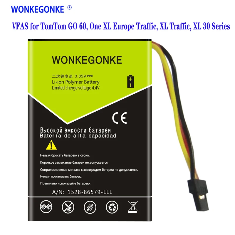 Аккумулятор серии XL AHA11111009 FLB0813007089 VFAS для TomTom GO 60 One европейского дорожного