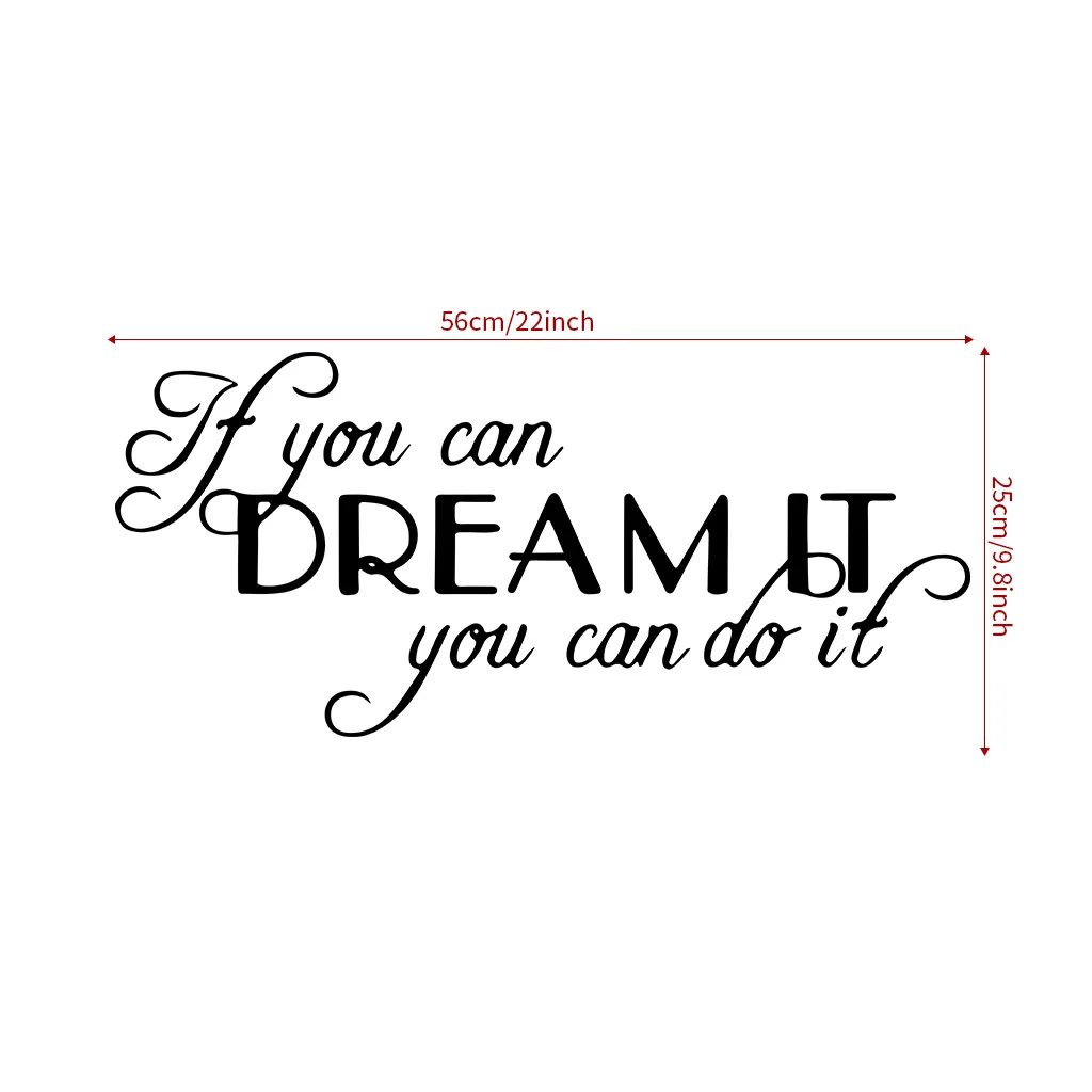 Вдохновляющее Наклейка Настенная Слова украшение для комнаты в эстетике