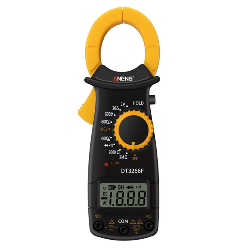 

DT3266F LCD Digital Clamp Multimeter Amperemeter Electrical Clamp Meter AC / DC Voltage Resistor Tester with Buzzer