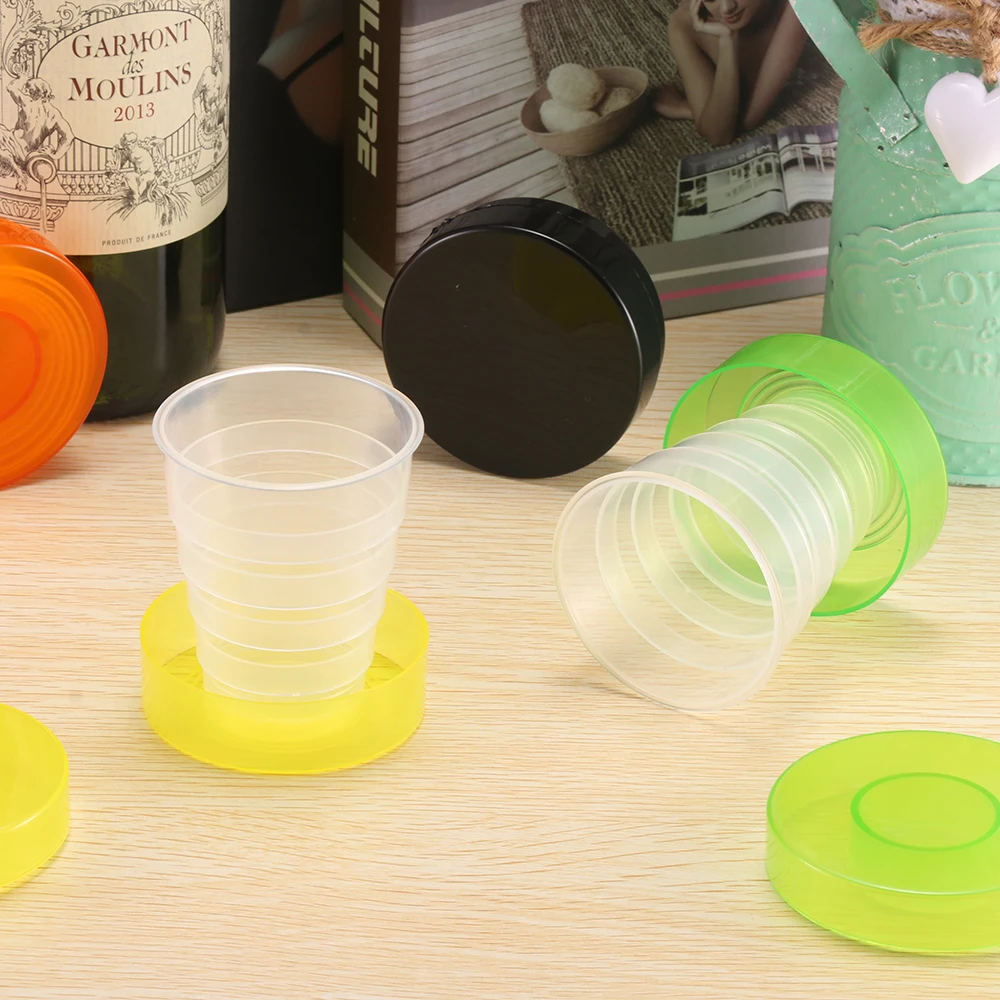 Складные чашки BPA чашка для пищевой воды дорожная силиконовая Выдвижная цветная