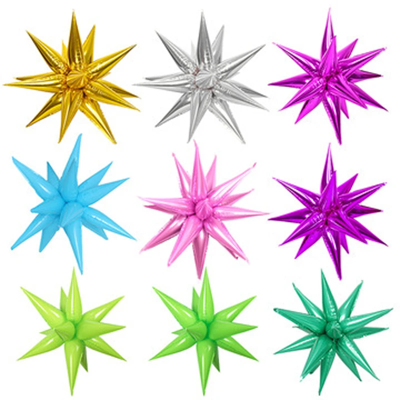 

12pcs Explosion Star Balloons Birthday Party Opening Ceremony Wedding Decoration Water Drop Cone Foil Balloon Party Supplies