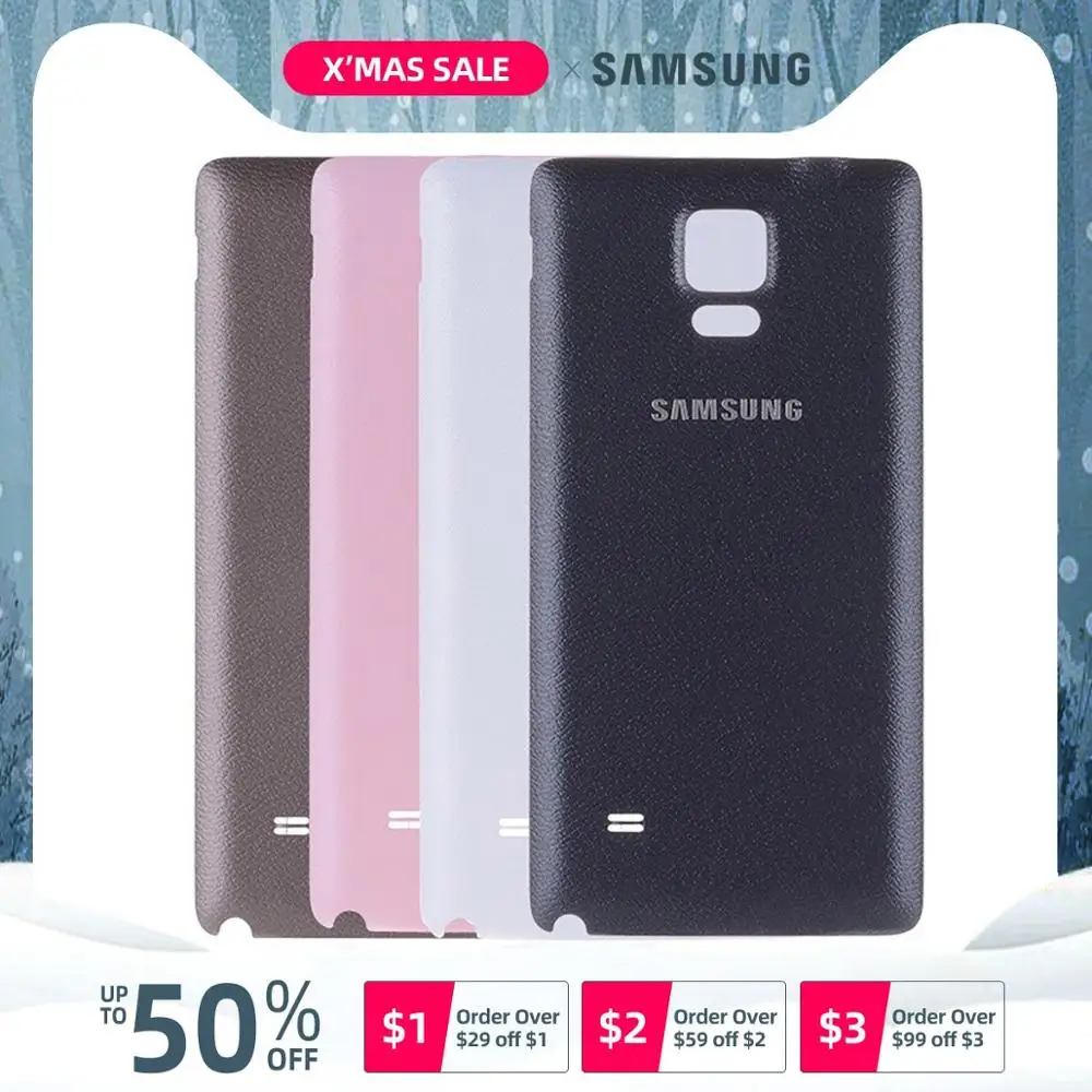 Задняя крышка аккумулятора для samsung Galaxy Note 4 Nota 4 N910F N910V N910C N910I задняя крышка корпуса батареи запасные части