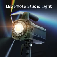 sh professional cob light 100w two color temperature photo led flash light stepless dimming high cri for live video photo studio