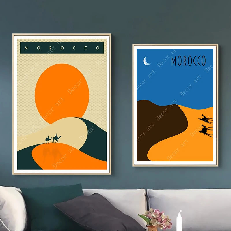 Посетите Африку Марокко пустыня путешествия холст картины старинные стены крафт