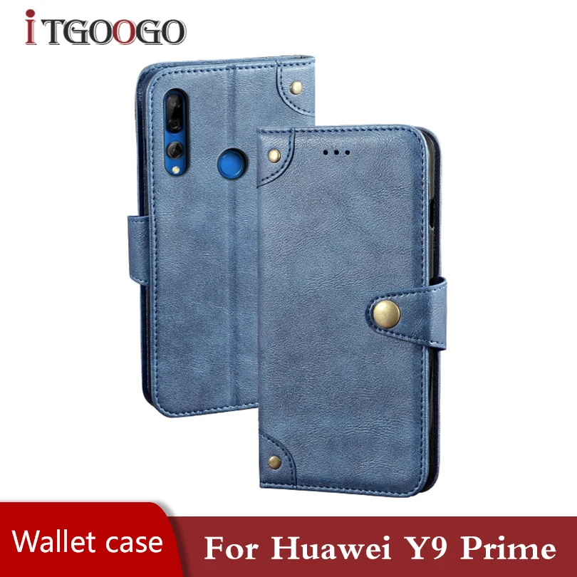 Флип чехол для huawei y9 prime 2019 книжка кожаный магнитный противоударный накладка на