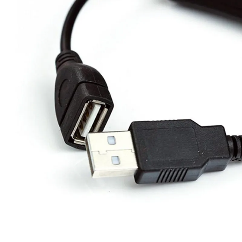 Новый удлинитель USB-кабеля 28 см USB 2 0 A папа-мама черный кабель с кабелем