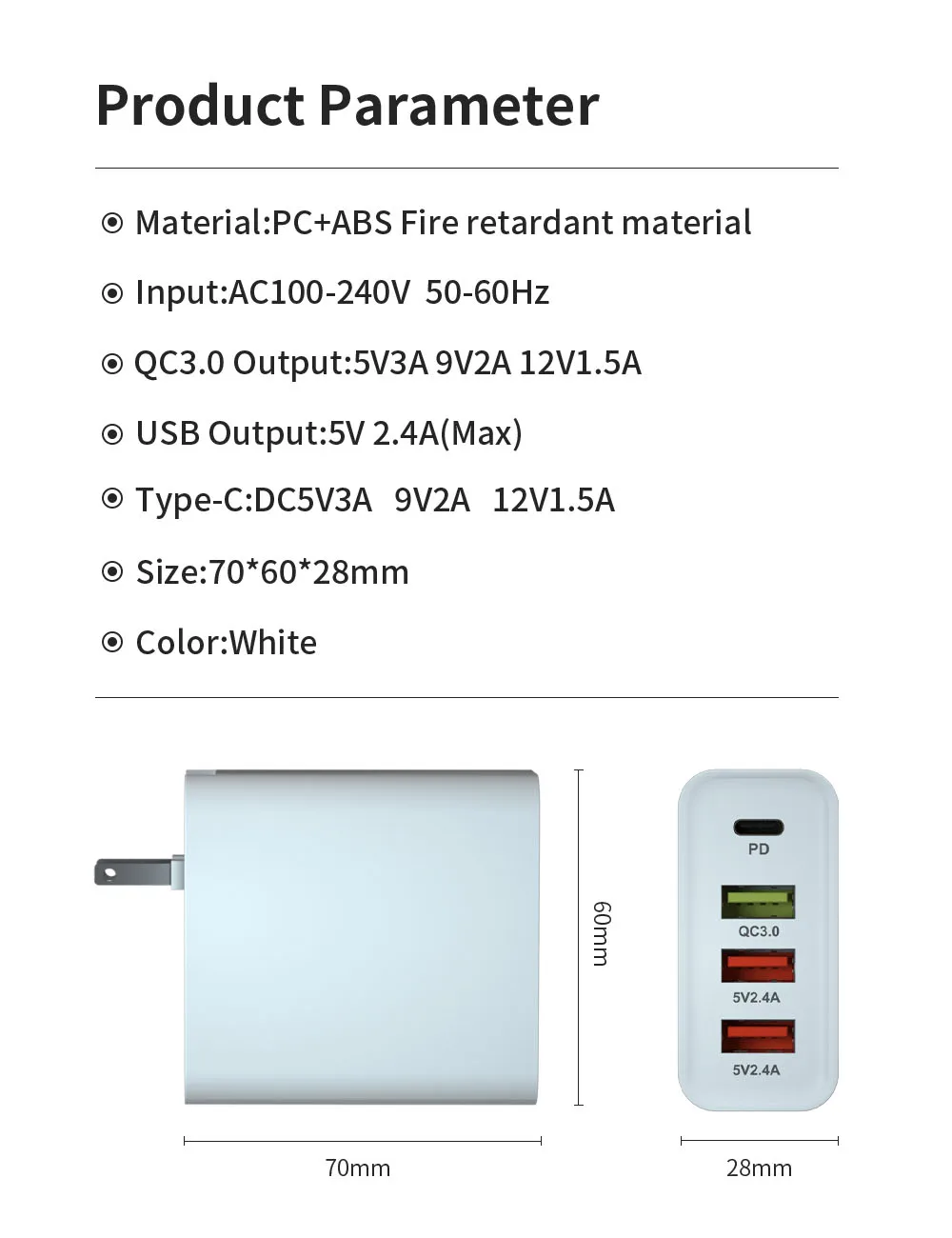Мульти USB зарядное устройство 48 Вт PD Быстрая зарядка 3,0 type C USB зарядное устройство для iPhone 11Pro huawei samsung EU/US USB C зарядное устройство для Macbook