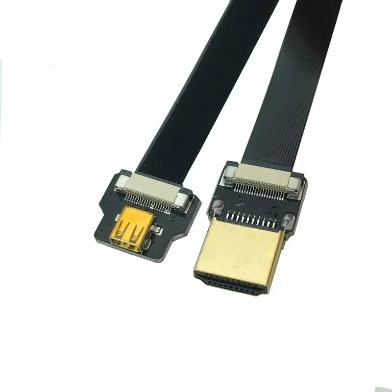 

FPV HDMI-compatible Male to Micro-hdmi Female Adapter FPC Ribbon Flat HDMI-compatible Cable Pitch 20pin for Aerial Photography