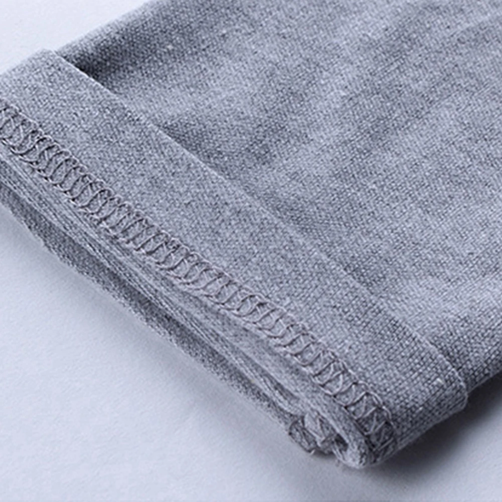 Однотонная мужская повседневная футболка с воротником-стойкой v-образным