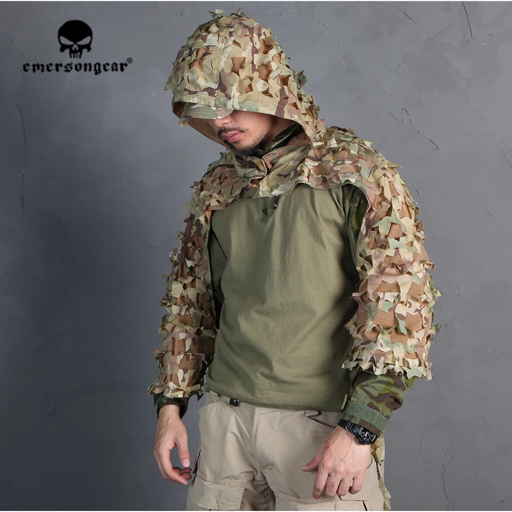Emersongear Emerson тактический боевой охотничий штурмовой Ghillie костюм легкий скрытный Снайпер одежда камуфляж маскирование