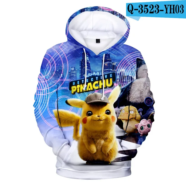 3dwy-1043 Pikachu Pokemon Go 3D Graphic Sweatshirt Hoodies Men Women Umbreon Sweatshirts Hoodie Men Pullover Boys Game Jacket Clothes - Цвет: 3dwy-1043
