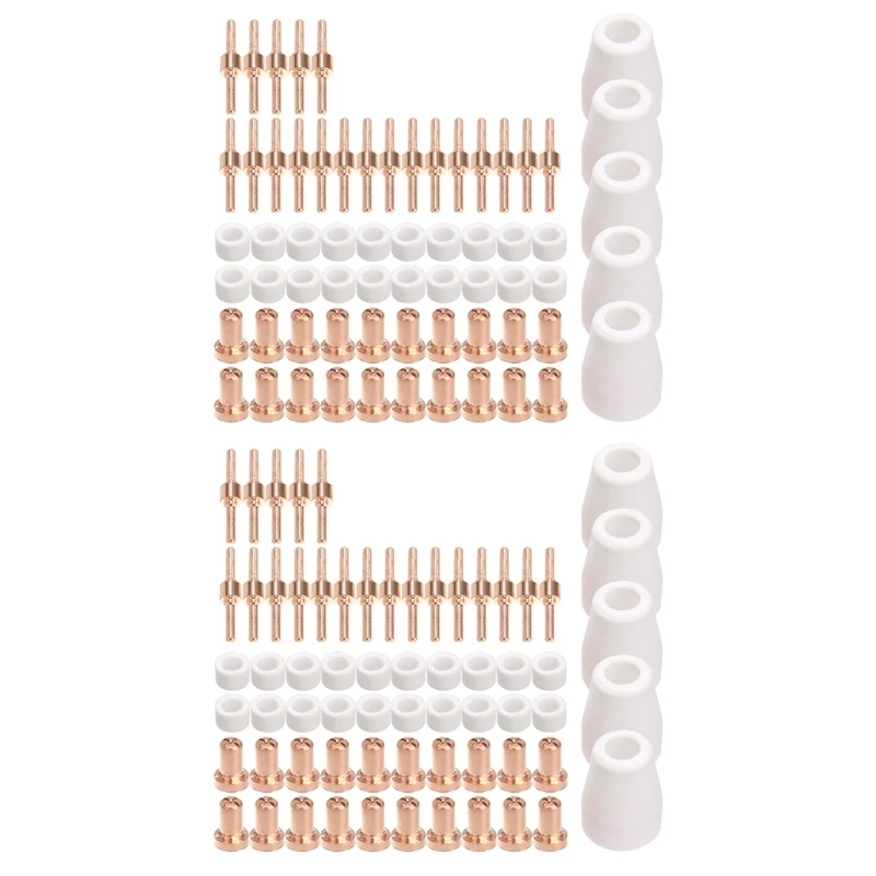130 шт. плазменный резак наконечники электроды и комплект сопел расходные